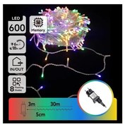 Aigostar - Ghirlandă de Crăciun LED RGBY pentru exterior, 600xLED/6W/230V, 30m, IP44