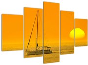 Tablou - Barca în mijlocul mării (150x105 cm)