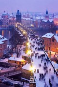 Fotografie Prague panorama with Charles Bridge, Henryk Sadura