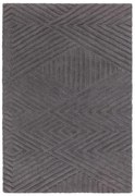 Covor gri antracit din lână 160x230 cm Hague – Asiatic Carpets