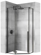 Cabina dus Diamond negru - 80x80 cm