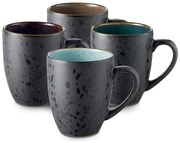 Căni negre/albastru-închis 4 buc. din ceramică 300 ml Gastro Black/Mix – Bitz