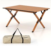 Masă de camping pliabilă din aluminiu cu geantă de transport