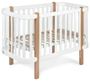 Patut cu laterala culisanta si inclinare unghiulara YappyEtude din lemn de fag 120x60 cm alb YappyKids