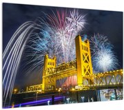 Tablou pe sticlă - Noaptea de Revelion (70x50 cm)