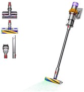 Aspirator vertical Dyson V15 Detect Abseolute, 660W, 0.76 l, 60 min autonomie, Senzori, 3 moduri, LCD, Gri