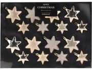 Set de decorațiuni de Crăciun Star auriu, 16buc
