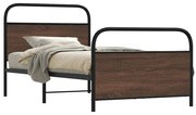 vidaXL Cadru de pat fără saltea stejar maro 90x200 cm Lemn prelucrat