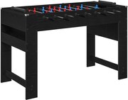 vidaXL Masă de Foosball Stejar Negru 125 x 60,5 x 80 cm Lemn compozit