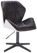 HR212CROSS SCAUN Neagră-Alb cu Bază Neagră