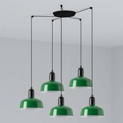 Lustra cu 5 pendule metal TATAWIN S verde