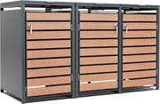Carcasă pentru 3 coșuri de gunoi 120l sau 240l Bremen CoverTech