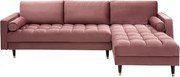 Coltar elegant Cozy Velvet II, catifea roz