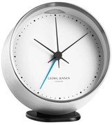 Ceas din oțel inoxidabil cu alarmă Henning Koppel, 10 cm, cu suport - Georg Jensen
