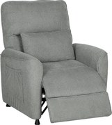 HOMCOM Fotoliu Relaxant Electric cu Masaj și Încălzire, Silențios, Reclinabil 150° în Cinilie cu Pernă, Funcție de Memorare, 2 Telecomenzi, Suport pentru Picioare, Pentru Living sau Birou, Gri Închis | Aosom Romania