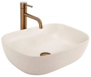 Lavoar pe blat Rea Belinda dreptunghiular 46.5 cm bej-nisip mat