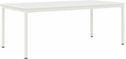 vidaXL Masă de dining Alb 200 x 100 x 75 cm Lemn de pin masiv