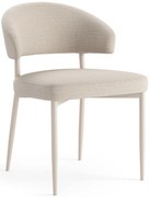MAZZONI EXPORT IRIS Bej (material Basel 24)/cadru bej - SCAUN MODERN TAPIȚAT PENTRU SALON/SUFRAGERIE BOHO
