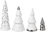 Räder Set decoratiuni din portelan Culoare alb/argintiu, WINTER FOREST, 4 buc