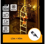 Aigostar - Decorațiune LED de Crăciun pentru exterior, 304xLED/3,6W/230V/8 funcții, 3 m, IP44, alb cald