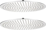 vidaXL Cap de duș tip ploaie, 2 buc., Ø 50 cm, oțel inoxidabil