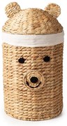 Coș de jucării pentru copii în culoare naturală din zambilă de apă ø 30x56 cm Bear – Compactor