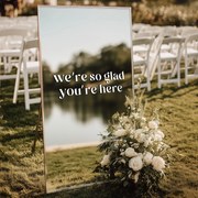 Autocolant pentru oglindă S43 – We're so glad you're here