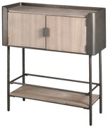 Comoda maro / gri din metal si lemn de brad, 100 x 42 x 110 cm, Toronto Mauro Ferreti