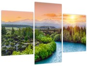 Tablou - Pădure peisaj montan (90x60 cm)