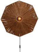 Aplica de perete eco din rafie Panama octogon L, maro