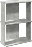 vidaXL Bibliotecă cu 3 niveluri, gri beton, 60x30x80 cm lemn prelucrat