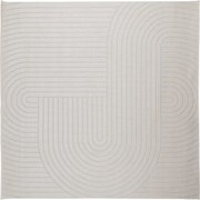 vidaXL Covoare de zonă Pătrat PALMERAS Crem 120 x 120 cm Poliester