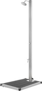vidaXL Duș de grădină cu bază gri, 220 cm, oțel inoxidabil
