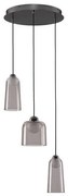 Lustra cu 3 pendule LED, Metal, Negru, Acrilic, DIONE