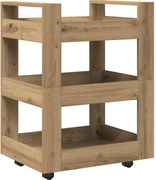 vidaXL Troler de Bucătărie Stejar Artizanal 60 x 45 x 80 cm