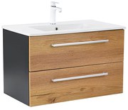 Dulap inferior Vario Clam 80 cu lavoar antracit-stejar