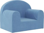 vidaXL Canapea pentru copii, albastru, pluș moale