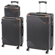 TraveLux Urban XX gurulós bőrönd szett fekete