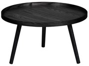 Masă de cafea WOOOD Mesa, Ø 60 cm, negru