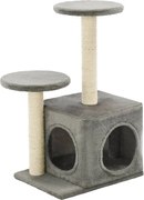 vidaXL Ansamblu pisici cu stâlpi din funie de sisal, gri, 60 cm