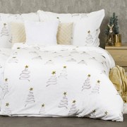 Lenjerie de pat din microflanel 4Home Christmas tree, 140 x 200 cm, 70 x 90 cm