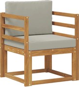 vidaXL Canapea de exterior Lemn de acacia solid și poliester