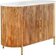 Comoda lemn de mango, marmura alba TRES CHIC 105cm