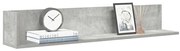 vidaXL Rafturi perete 2 buc. gri beton 100x16,5x16,5 cm lemn prelucrat