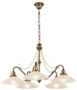 Lustra realizata manual design rustic ARTDESIGN 5L, patina/ champagne