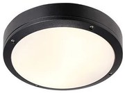 Plafoniera aluminiu negru, diametru 28cm, IP44 Desi 77646003NL