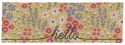 Covoraș de intrare din fibre de nucă de cocos 40x120 cm Hello Scribbly Floral – Artsy Doormats