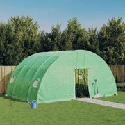 vidaXL Seră cu cadru de oțel verde 24 m² 6x4x2,85 m