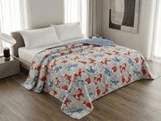 Cuvertura de pat FOXIVA gri, 100% bumbac Dimensiune: 170 x 210 cm