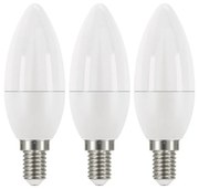 Set 3 becuri cu LED EMOS Classic Candle Neutral White, 5W E14